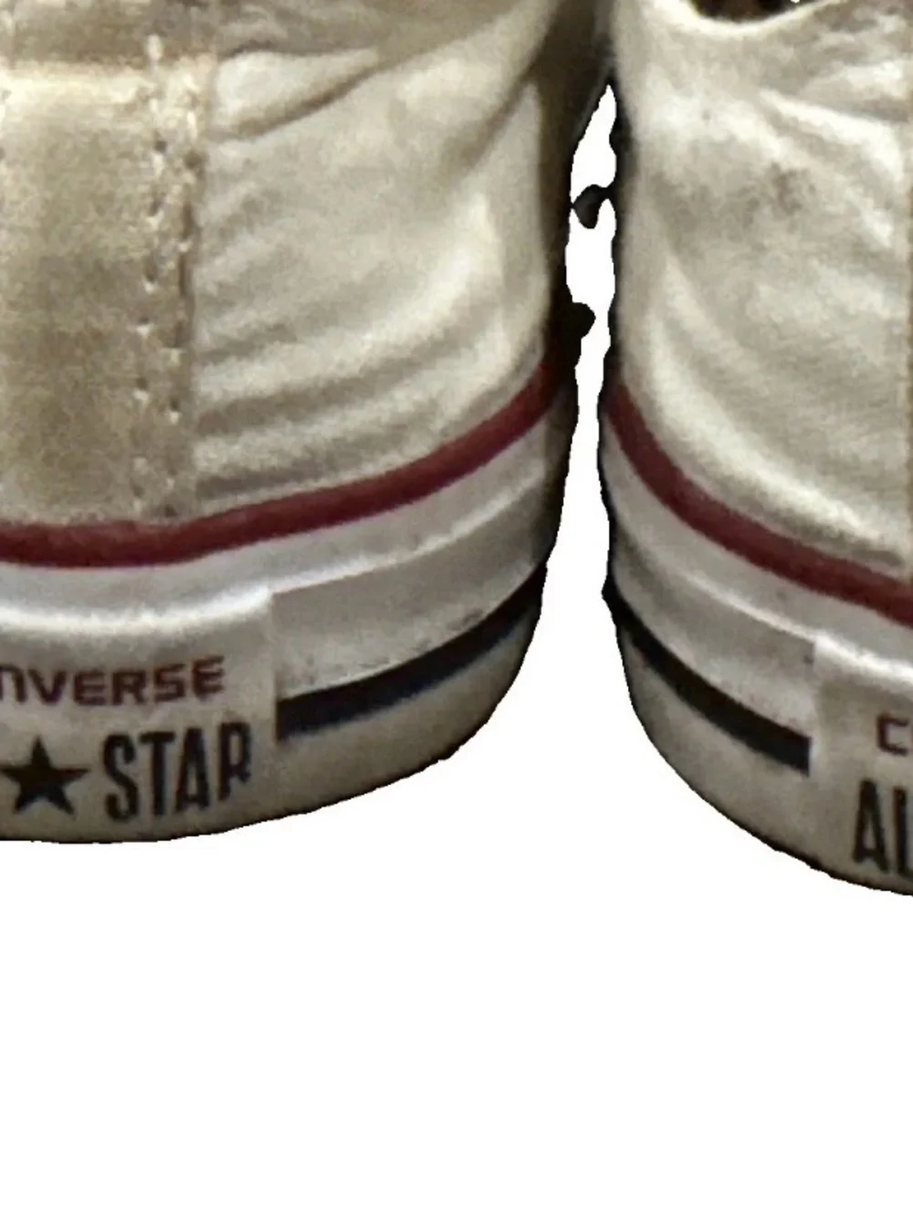 White Toddler Converse Lace Up Sneakers Size 7 Toddler Unisex Chuck Taylor